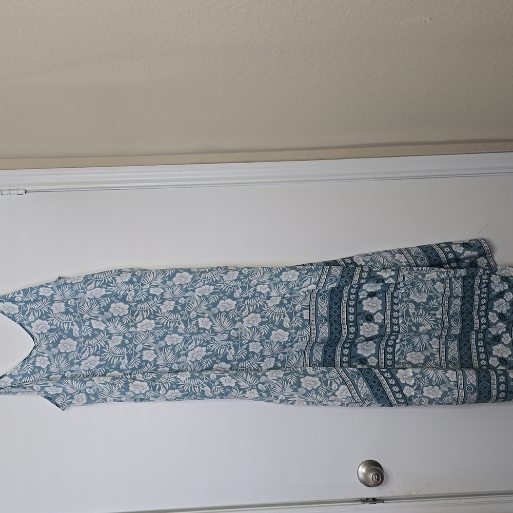 Teal Floral Maxi Dress